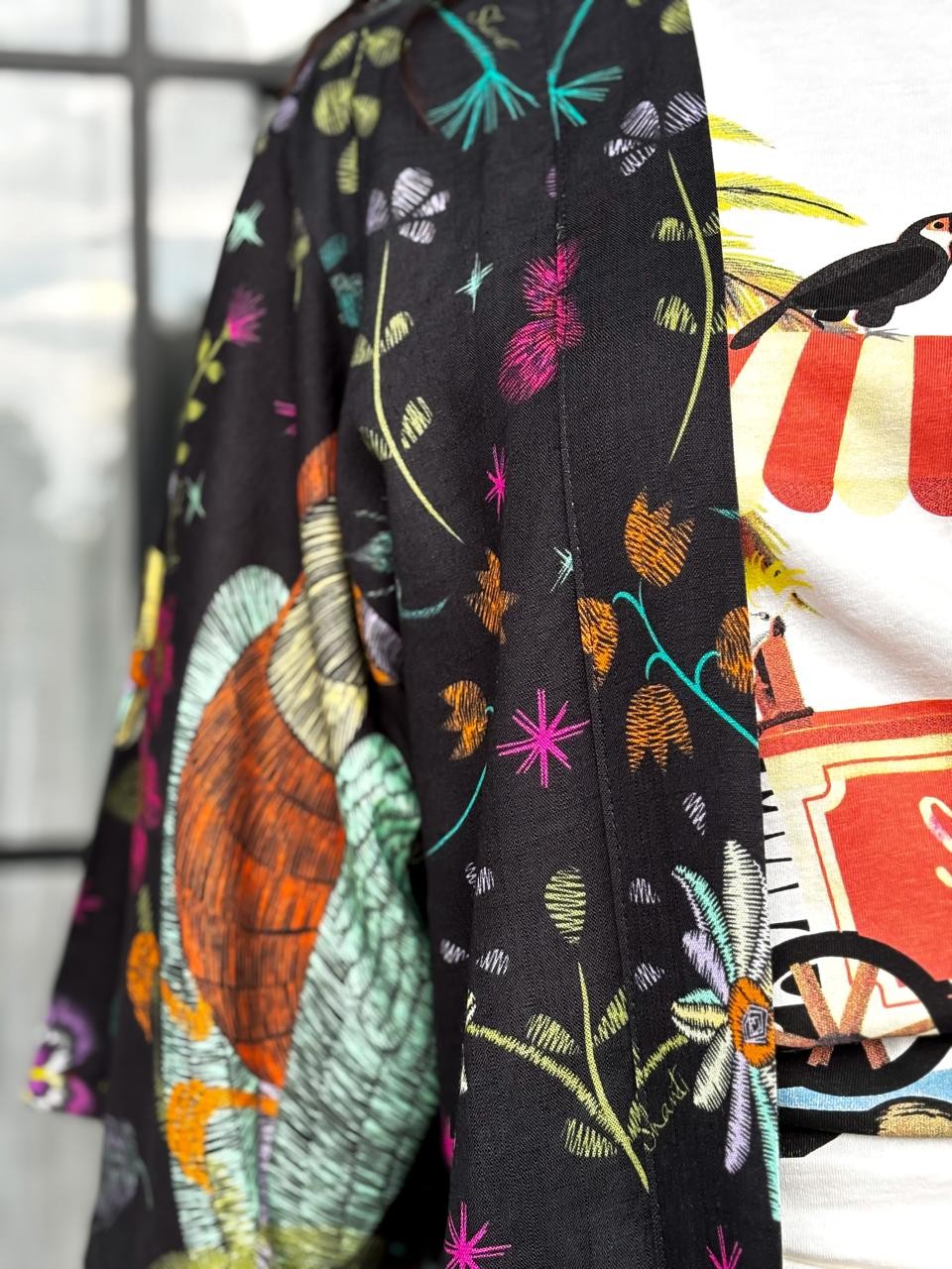 KIMONO VISCOSE FLORAL DE VERAO KIMONO VISCOSE FLORAL DE VERAO