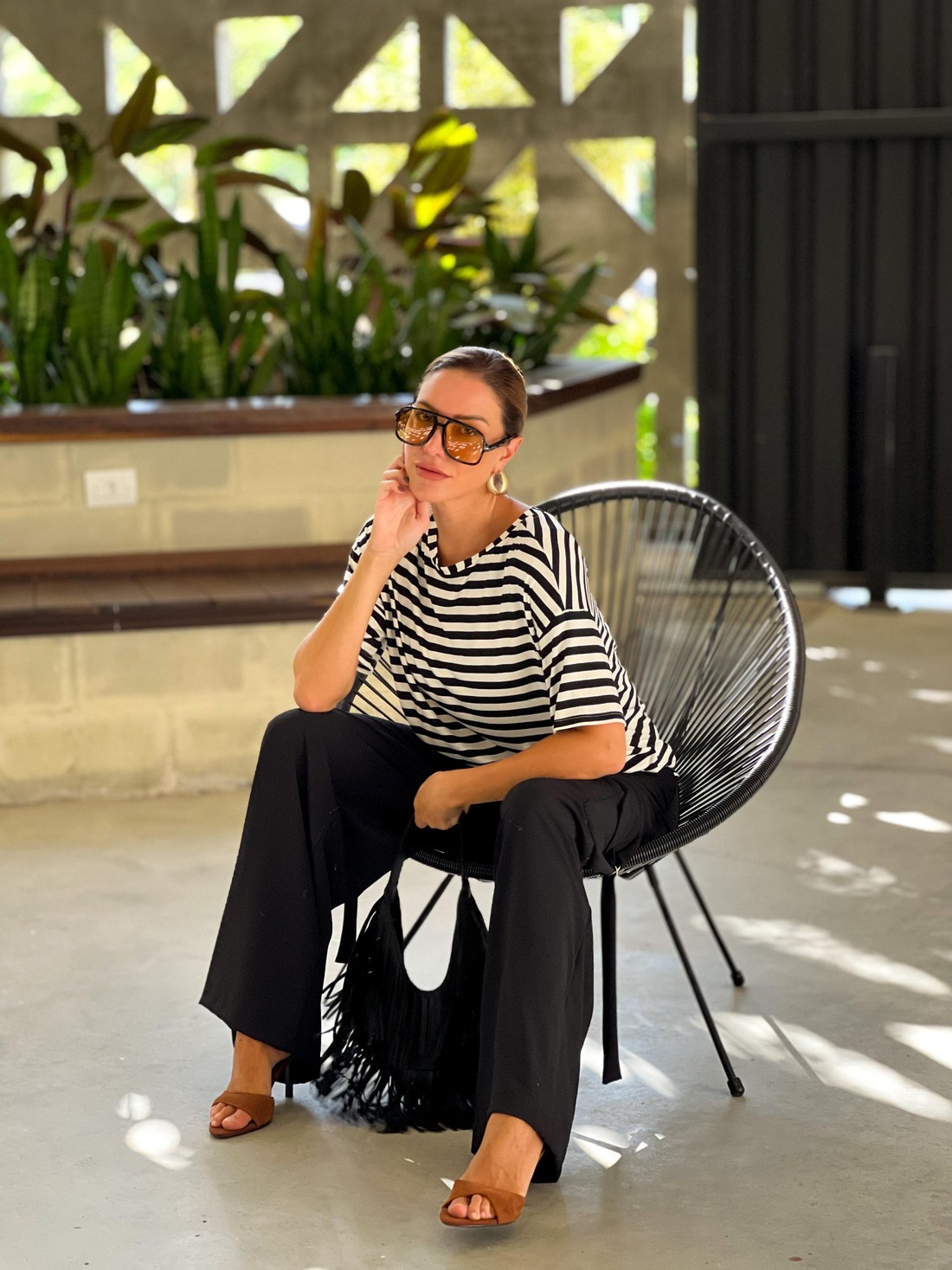 BLUSA AMPLA LISTRAS REPOUSO BLUSA AMPLA LISTRAS REPOUSO