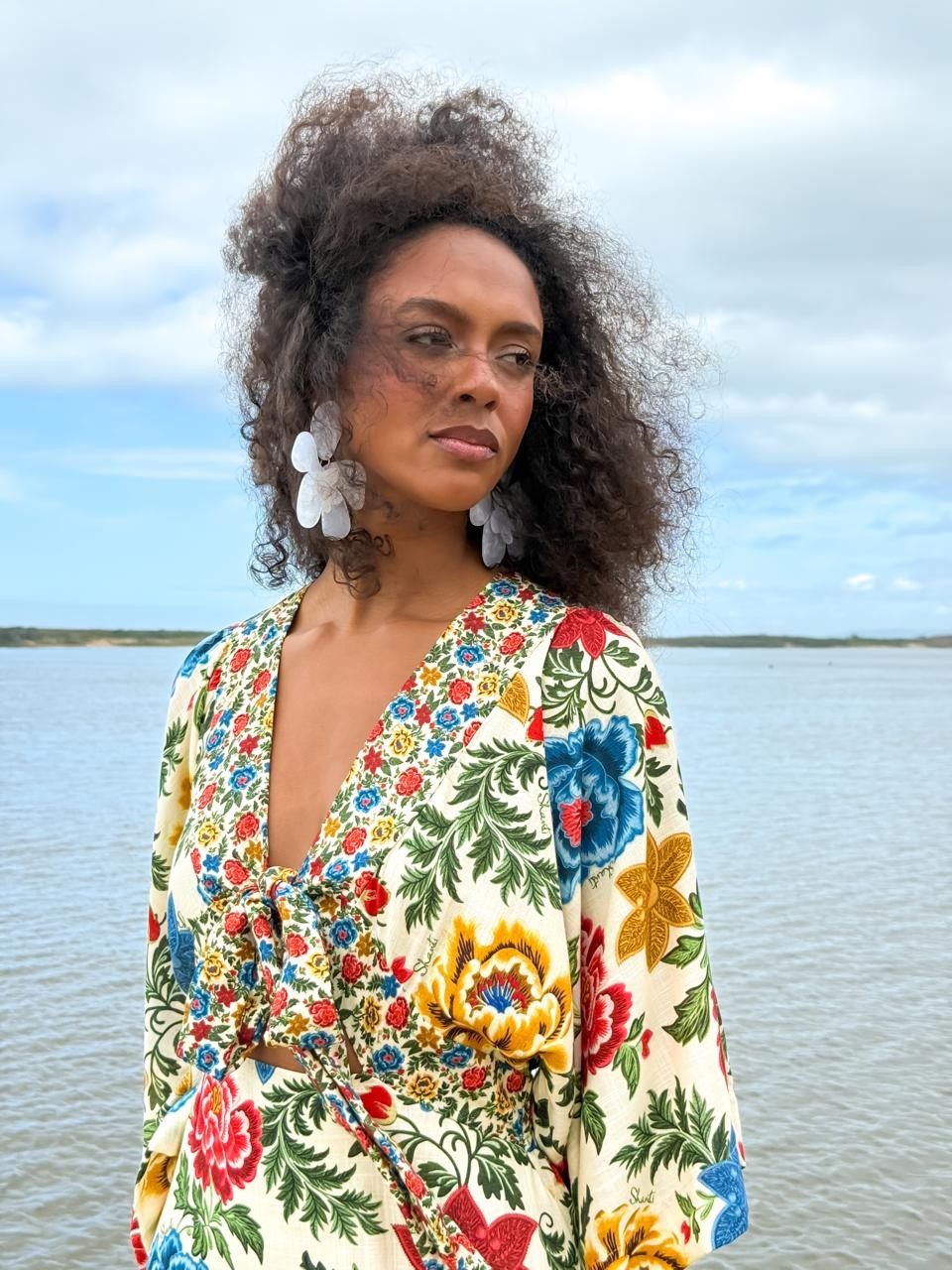 VESTIDO LONGO VISCOSE TAPETE DE CORES