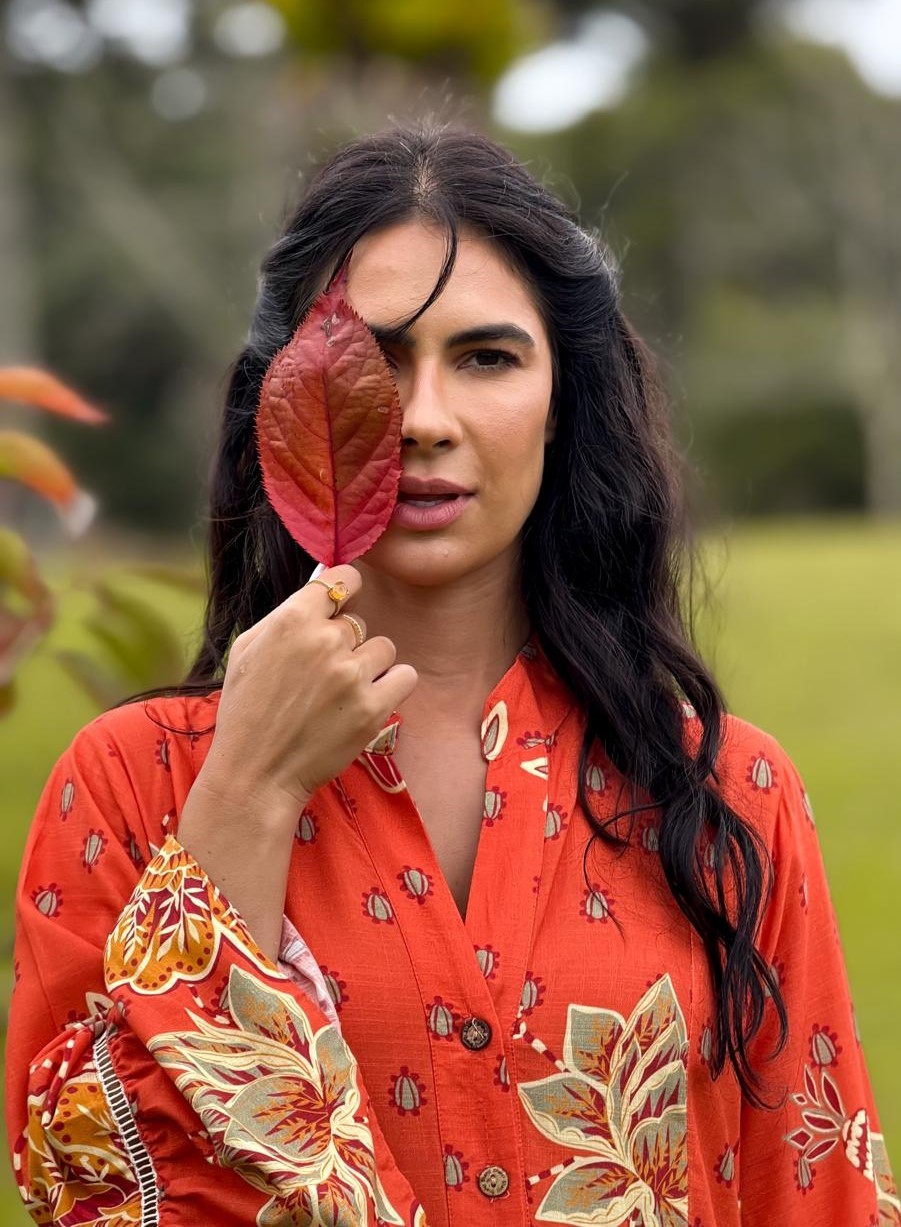 VESTIDO LONGO VISCOSE FLORA CONSTANTE VESTIDO LONGO VISCOSE FLORA CONSTANTE