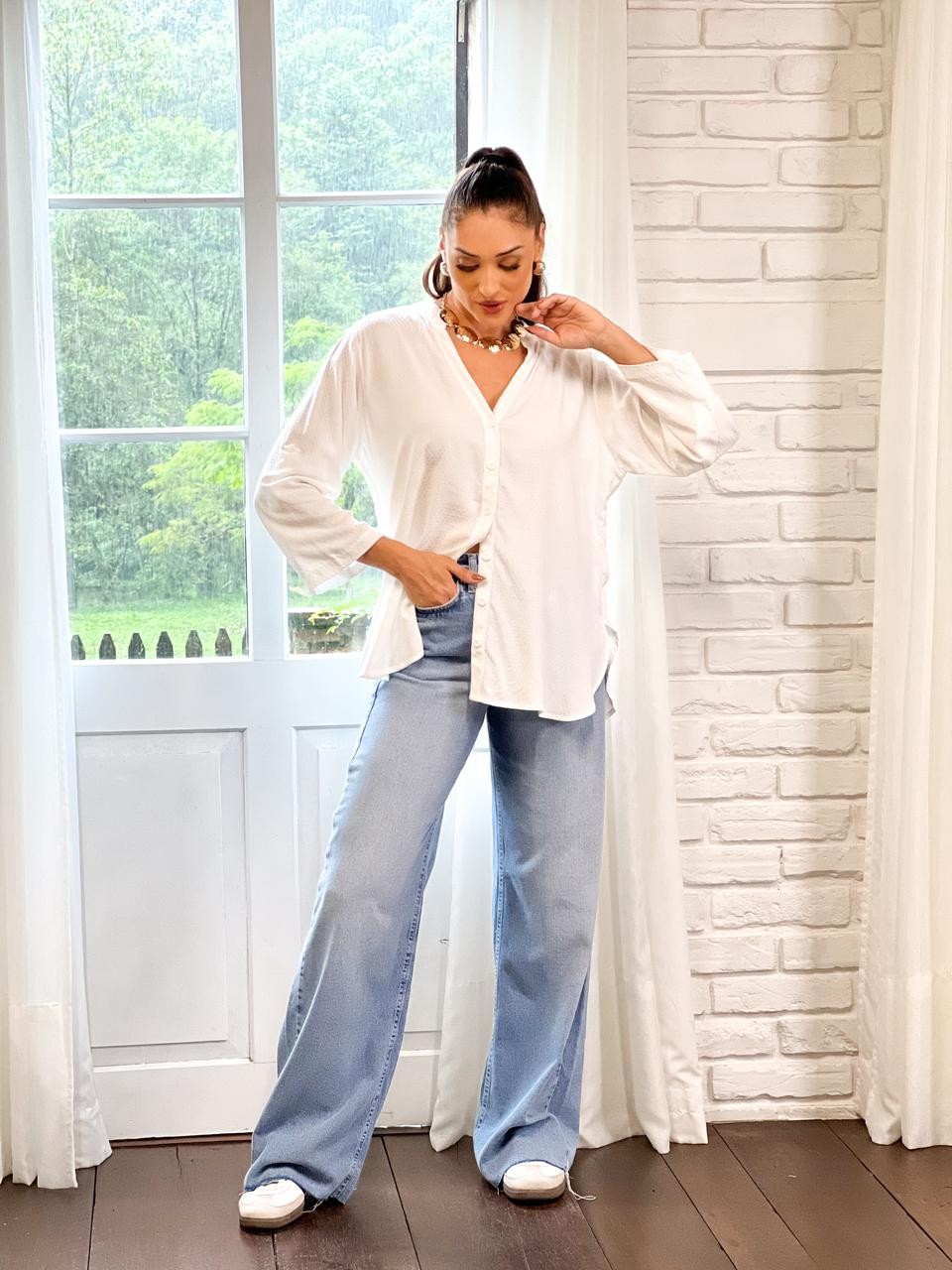 CALCA JEANS WIDE LEG PL CALCA JEANS WIDE LEG PL