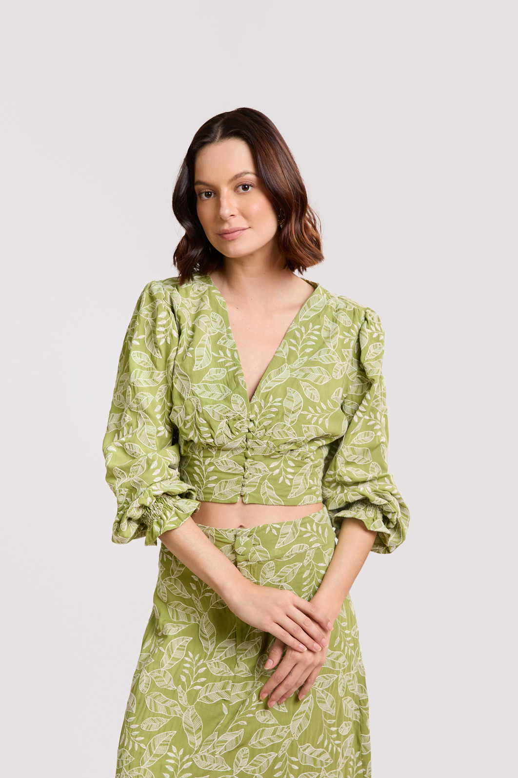 BLUSA BORDADA VISCOSE FLORA