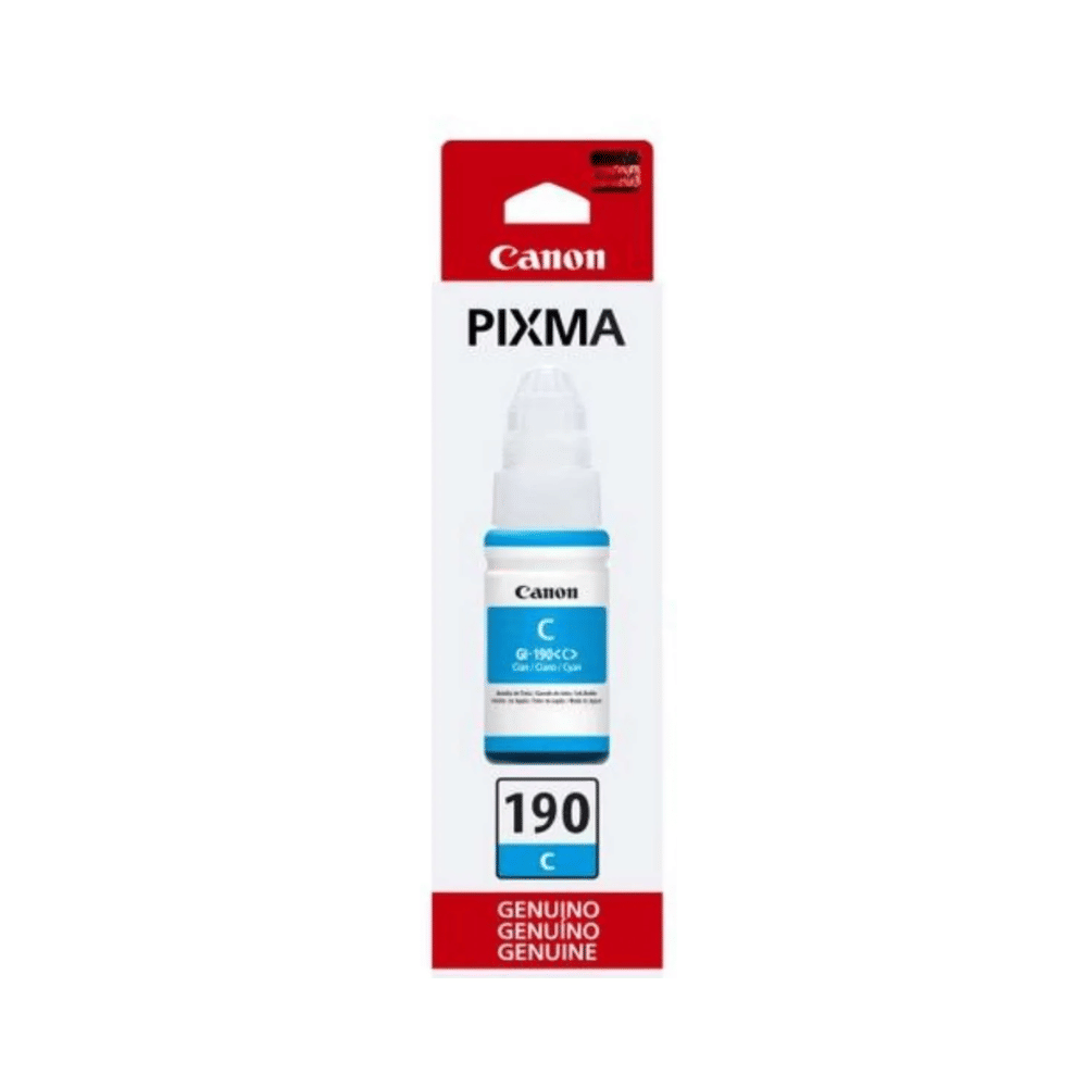Tinta Canon GI-190C GI-190 GI190 Ciano Original para Pixma Maxx G1100 G2100 G3100 G3102 G4100 G3111 Refil de 70ml