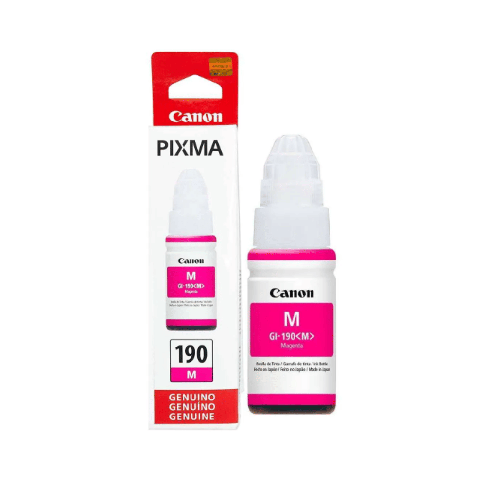 Tinta Canon GI-190M GI-190 GI190 Magenta Original para Pixma Maxx G1100 G2100 G3100 G3102 G4100 G3111 Refil de 70ml