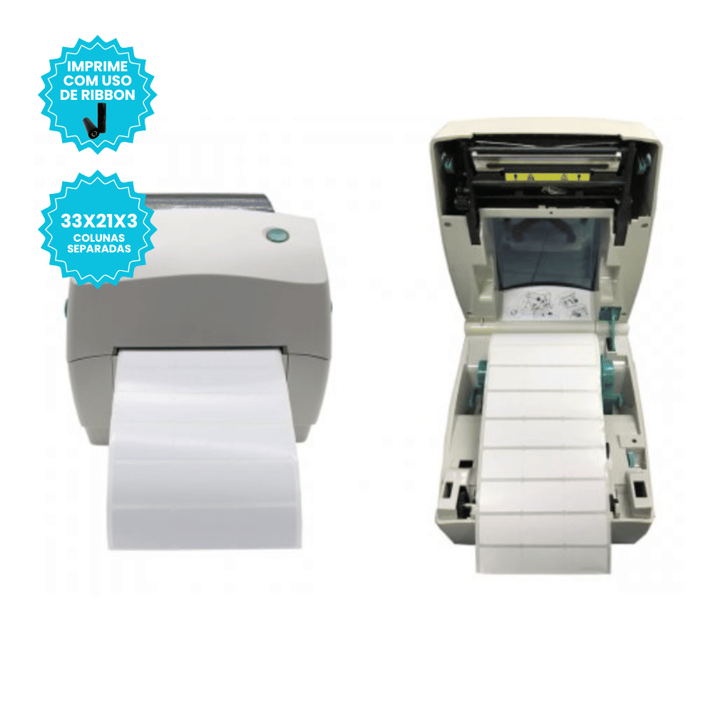 1 Rolo Etiqueta 100x80 1 Coluna Couche Adesiva