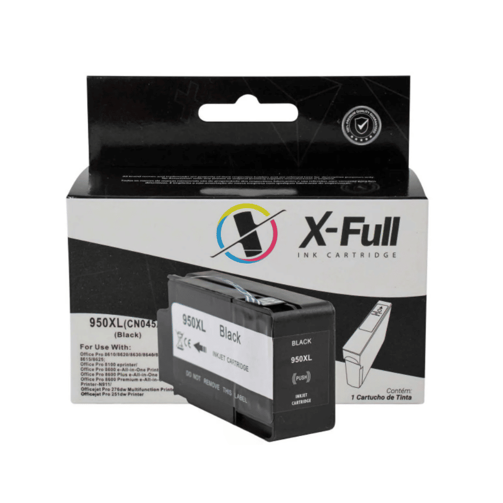 Cartucho de Tinta Preto Compatível para HP 950xl 950 X-Full para Impressora 8600 8600w 8100 8620 8610 251dw N811 80ml Cartucho de Tinta Preto Compatível para HP 950xl 950 X-Full para Impressora 8600 8600w 8100 8620 8610 251dw N811 80ml