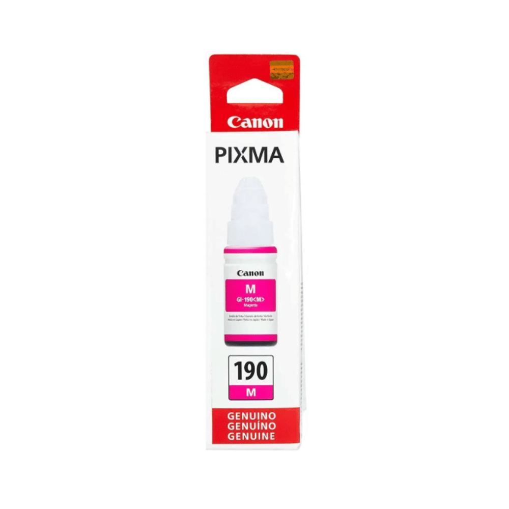 Tinta Canon GI-190M GI-190 GI190 Magenta Original para Pixma Maxx G1100 G2100 G3100 G3102 G4100 G3111 Refil de 70ml