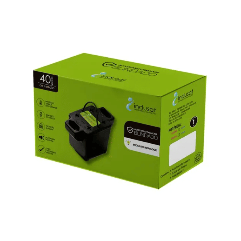 Autotransformador Blindado Tripolar Indusat De 1500va 975w