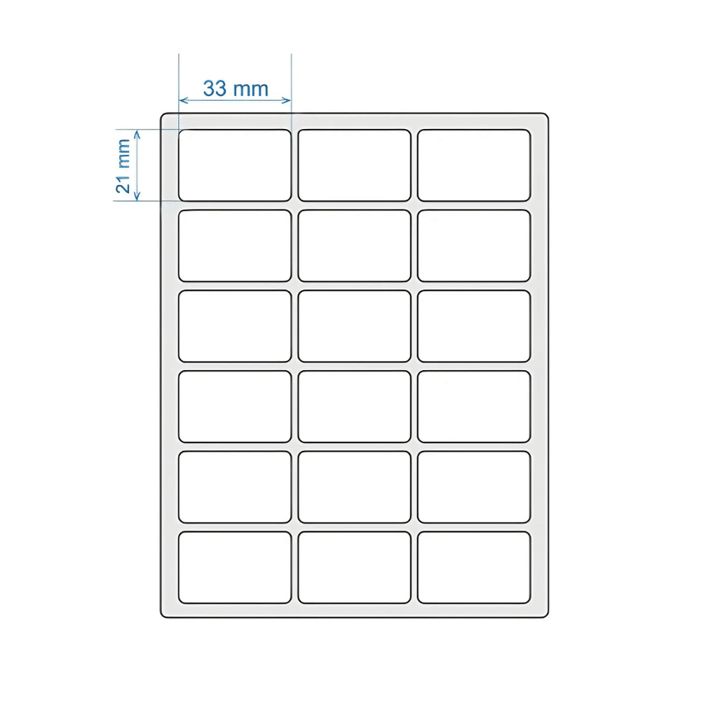 1 Rolo Etiqueta 33x21 3 Colunas Couche Adesiva 1 Rolo Etiqueta 33x21 3 Colunas Couche Adesiva