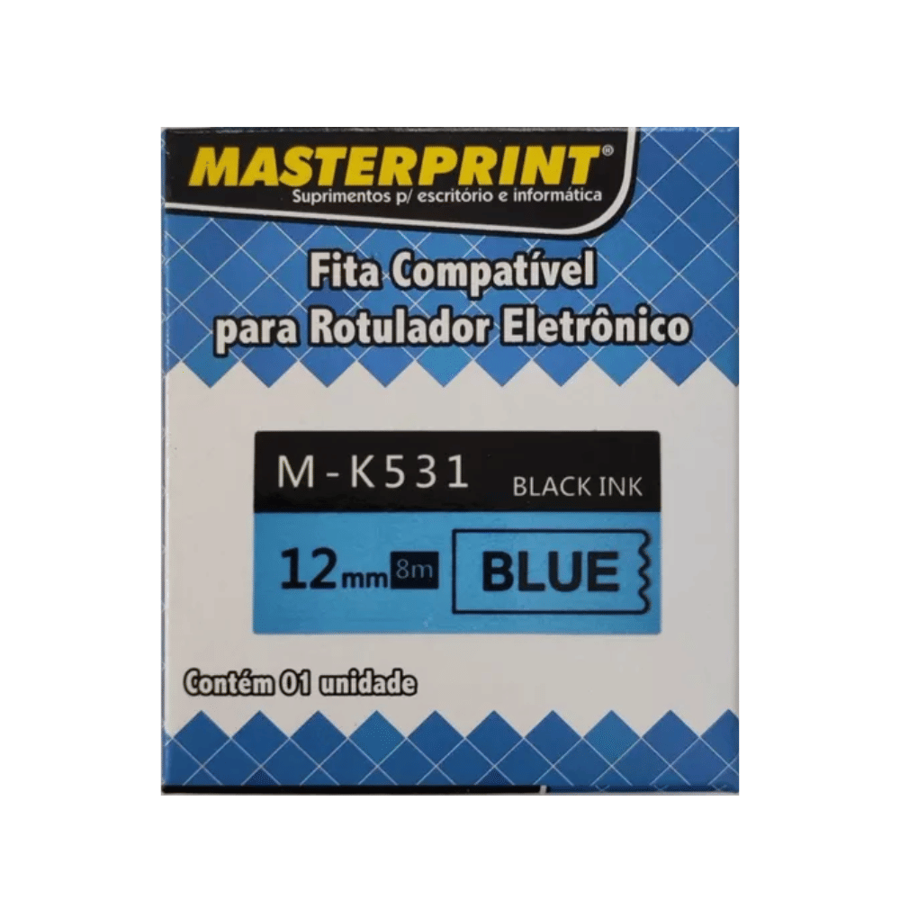Fita Rotuladora 12mmx8m Azul M-K531 Fita Rotuladora 12mmx8m Azul M-K531