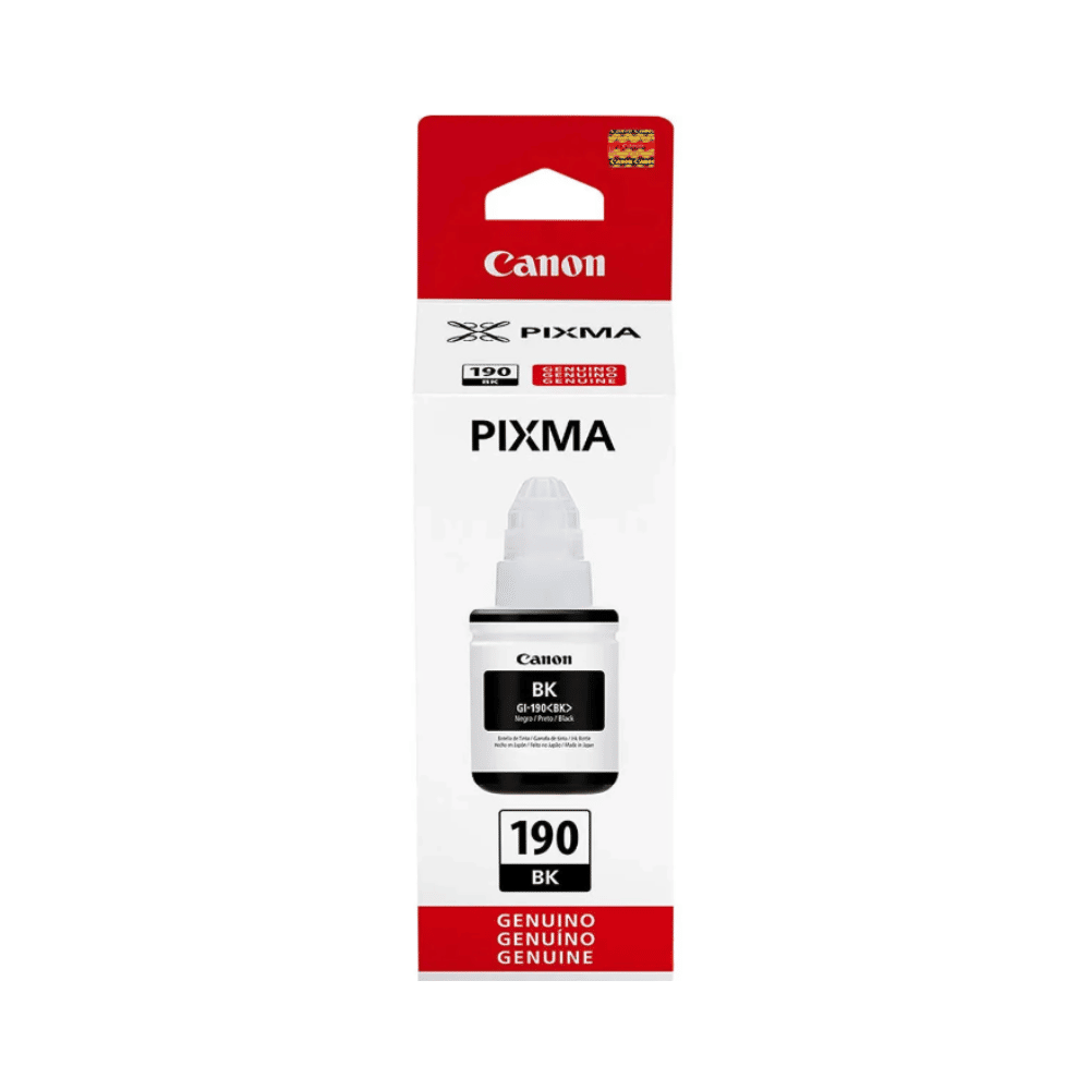 Tinta Canon GI-190K GI-190 GI190 Black Original para Pixma Maxx G1100 G2100 G3100 G3102 G4100 G3111 Refil de 135ml