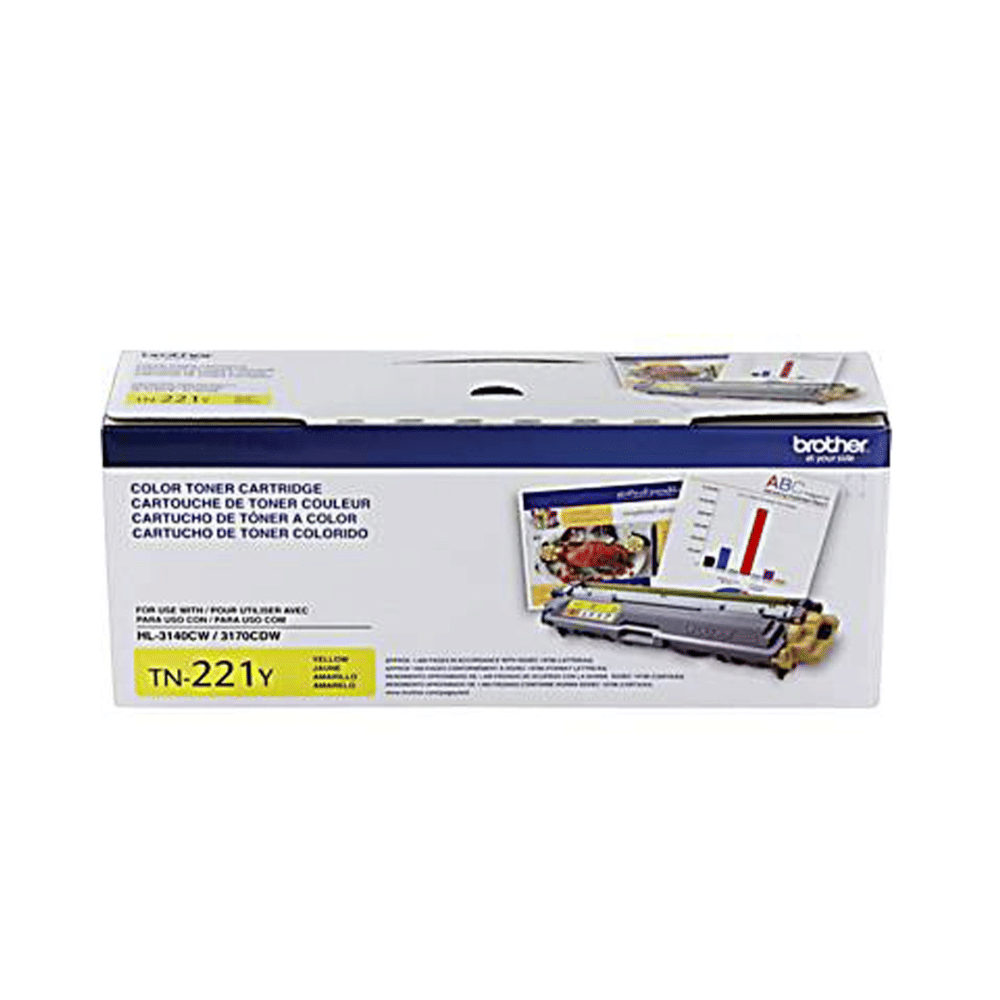 Toner Brother TN221Y TN221 Amarelo | HL3140CW HL3170CDW MFC9130CW MFC9330CDW | Original 1.4k Toner Brother TN221Y TN221 Amarelo | HL3140CW HL3170CDW MFC9130CW MFC9330CDW | Original 1.4k