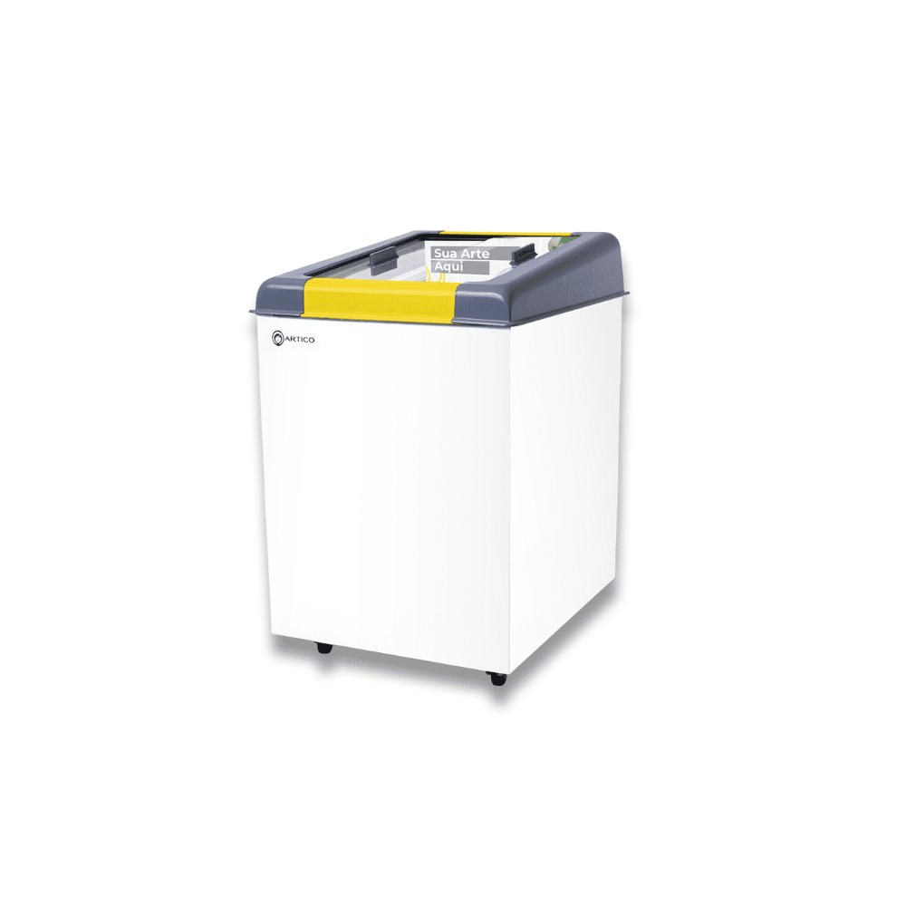 CONGELADOR EXPOSITOR 120 LITROS NEW SLIM 150 BIVOLT AMARELO CONGELADOR EXPOSITOR 120 LITROS NEW SLIM 150 BIVOLT AMARELO