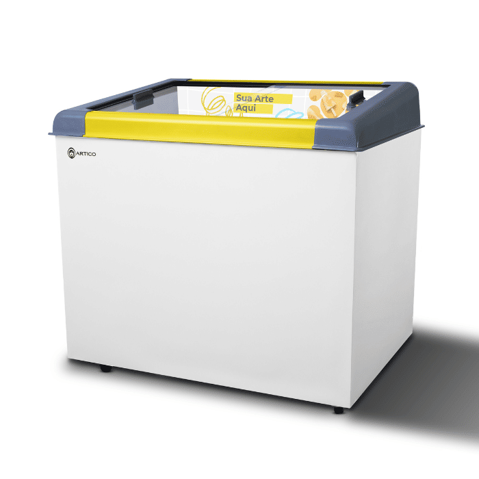 CONGELADOR EXPOSITOR 320 LITROS NEW SLIM 250 BIVOLT AMARELO CONGELADOR EXPOSITOR 320 LITROS NEW SLIM 250 BIVOLT AMARELO