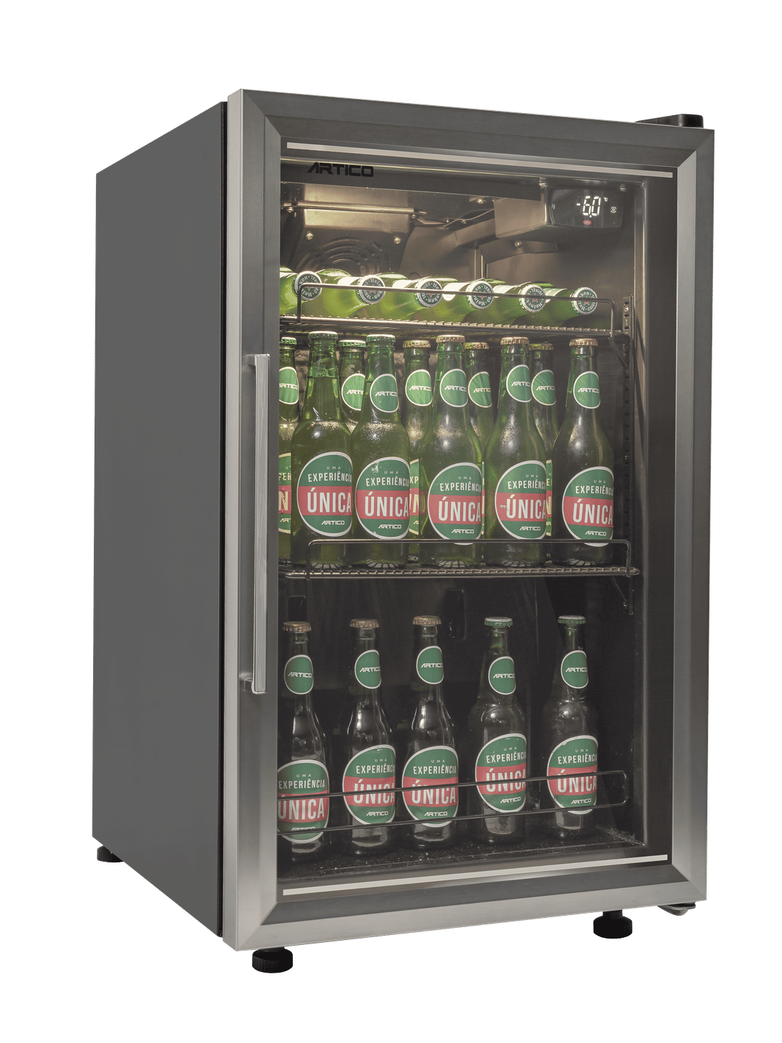 Cervejeira CVA100 Cervejeira CVA100 visão lateral cheia de bebidas