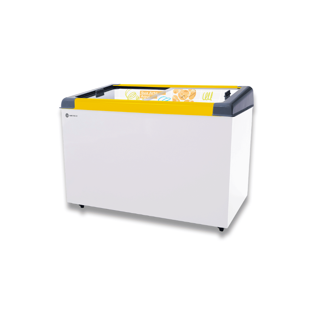 CONGELADOR EXPOSITOR 400 LITROS NEW SLIM 350 BIVOLT AMARELO CONGELADOR EXPOSITOR 400 LITROS NEW SLIM 350 BIVOLT AMARELO