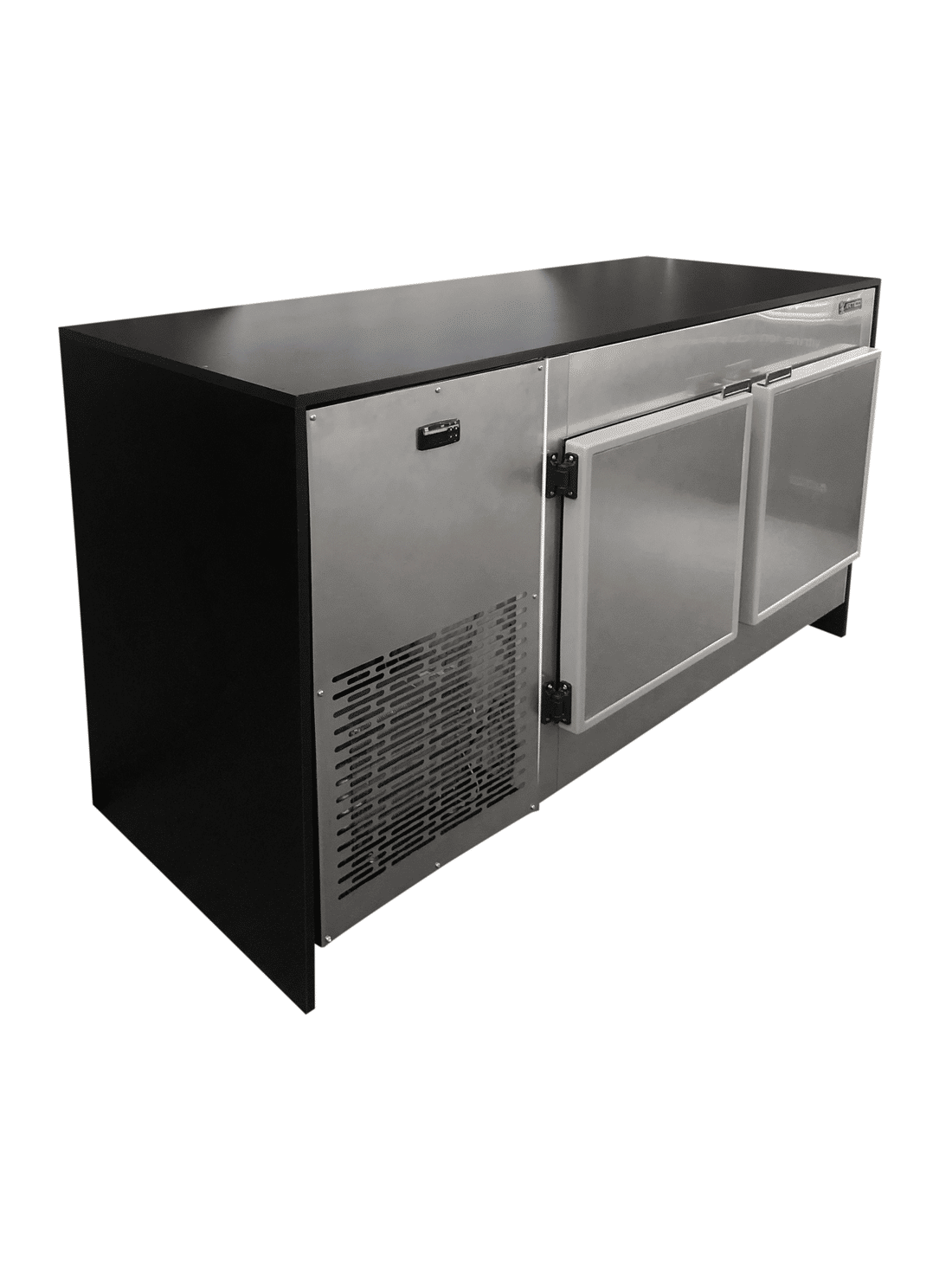 Balcão refrigerado Metalic Balcão refrigerado Metalic duas portas visão lateral