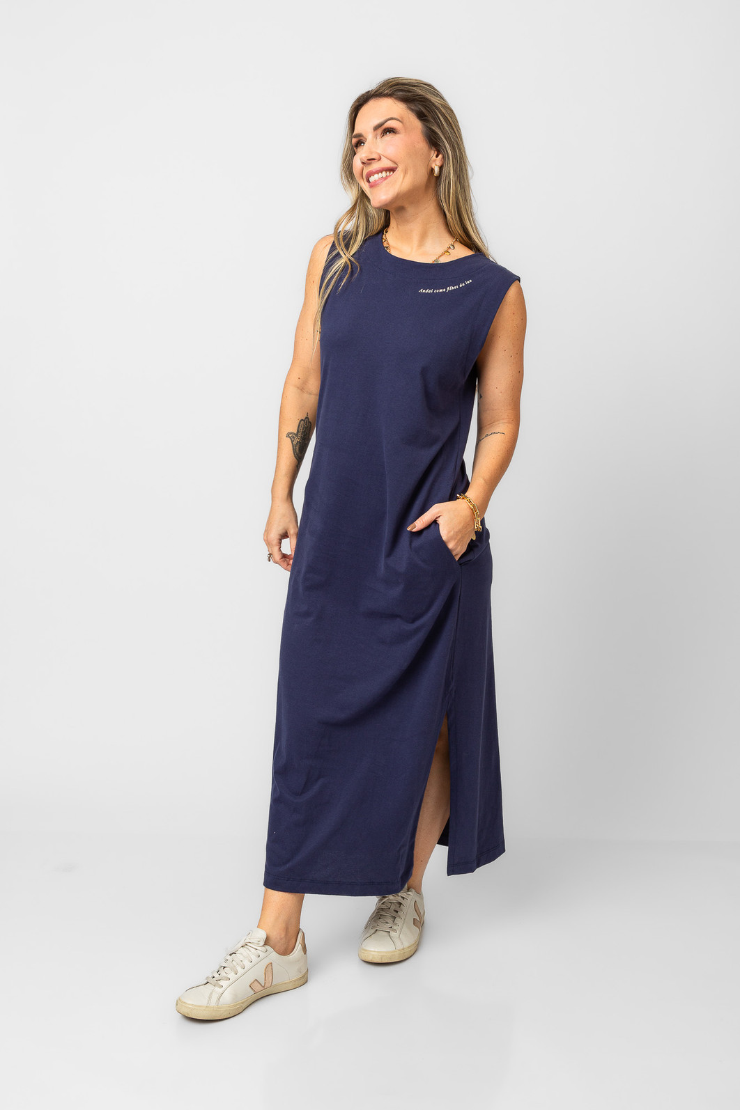 VESTIDO FILHOS DA LUZ MARINHO VESTIDO FILHOS DA LUZ MARINHO