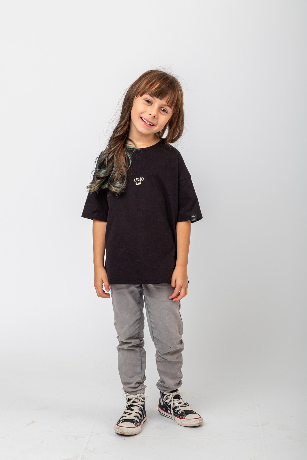 CAMISETA INFANTIL PERFEITO AMOR PRETA CAMISETA INFANTIL PERFEITO AMOR PRETA