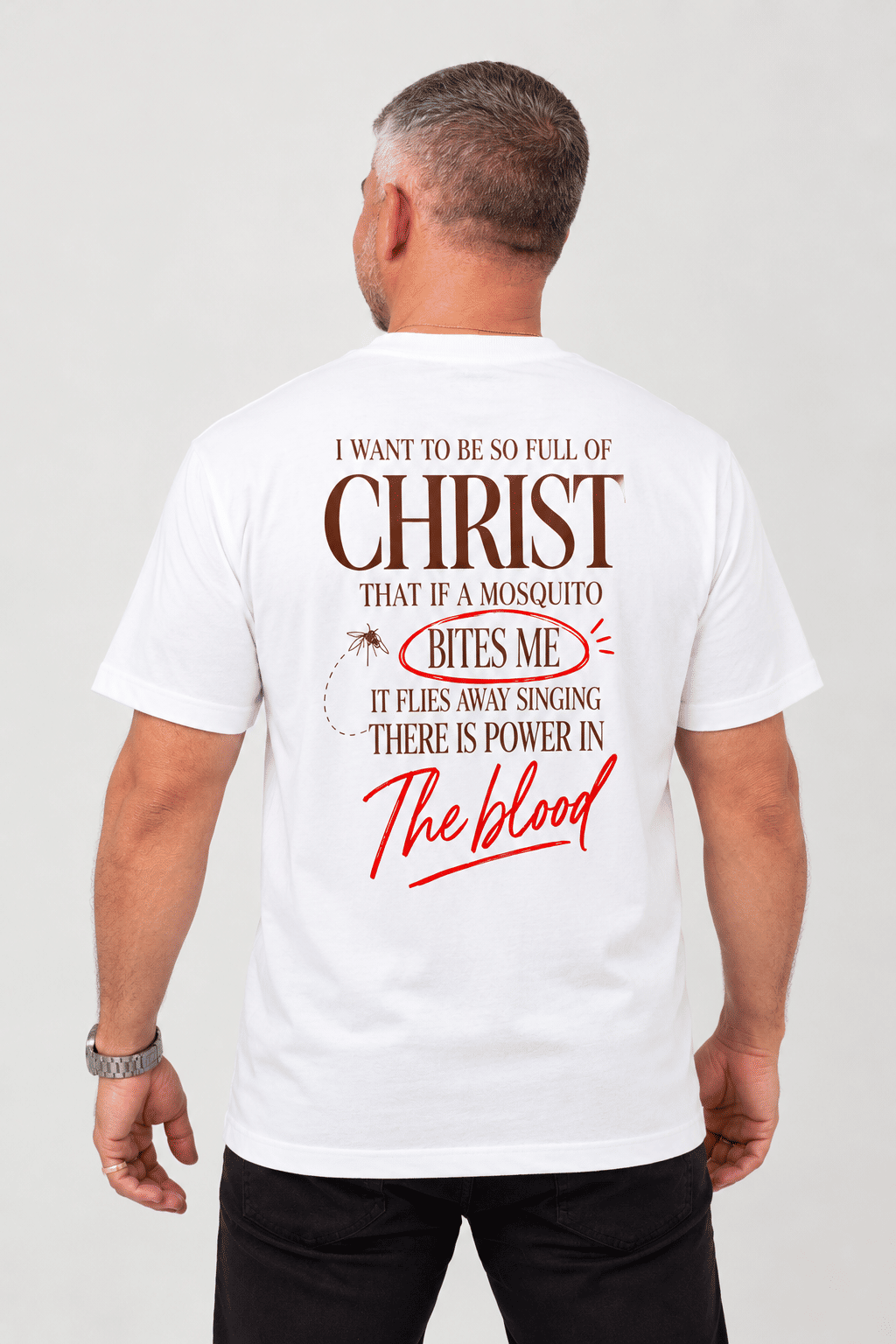 CAMISETA MASCULINA THE BLOOD BRANCA CAMISETA MASCULINA THE BLOOD BRANCA