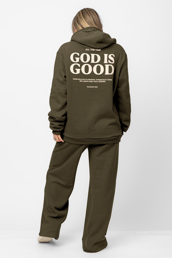 CASACO MOLETOM OVERSIZED ALL THE TIME VERDE CASACO MOLETOM OVERSIZED ALL THE TIME VERDE