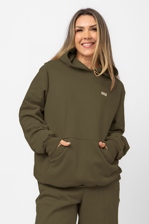 CASACO MOLETOM OVERSIZED ALL THE TIME VERDE CASACO MOLETOM OVERSIZED ALL THE TIME VERDE