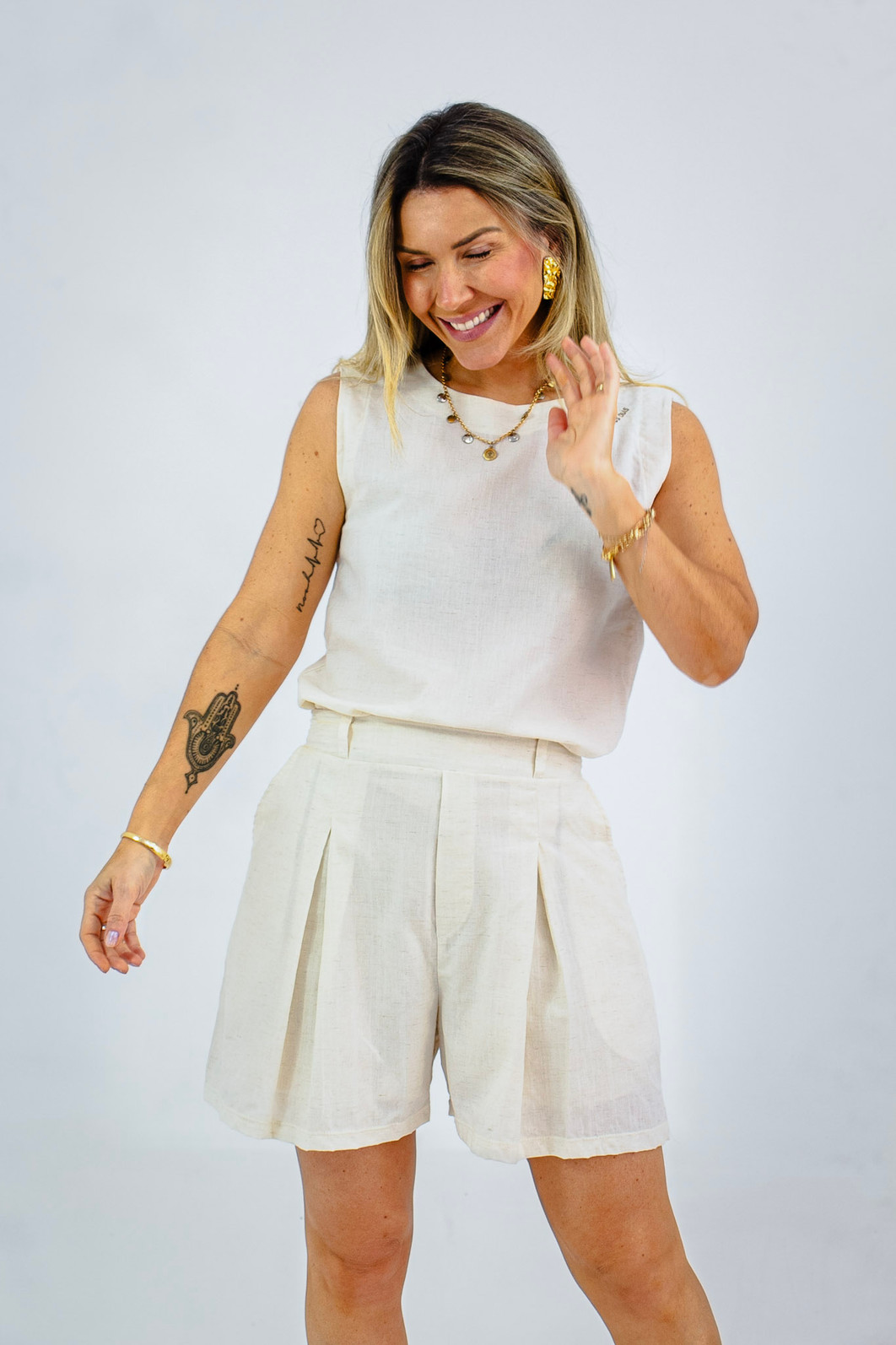 SHORTS LINHO SOCIAL MONARCA SHORTS LINHO SOCIAL MONARCA