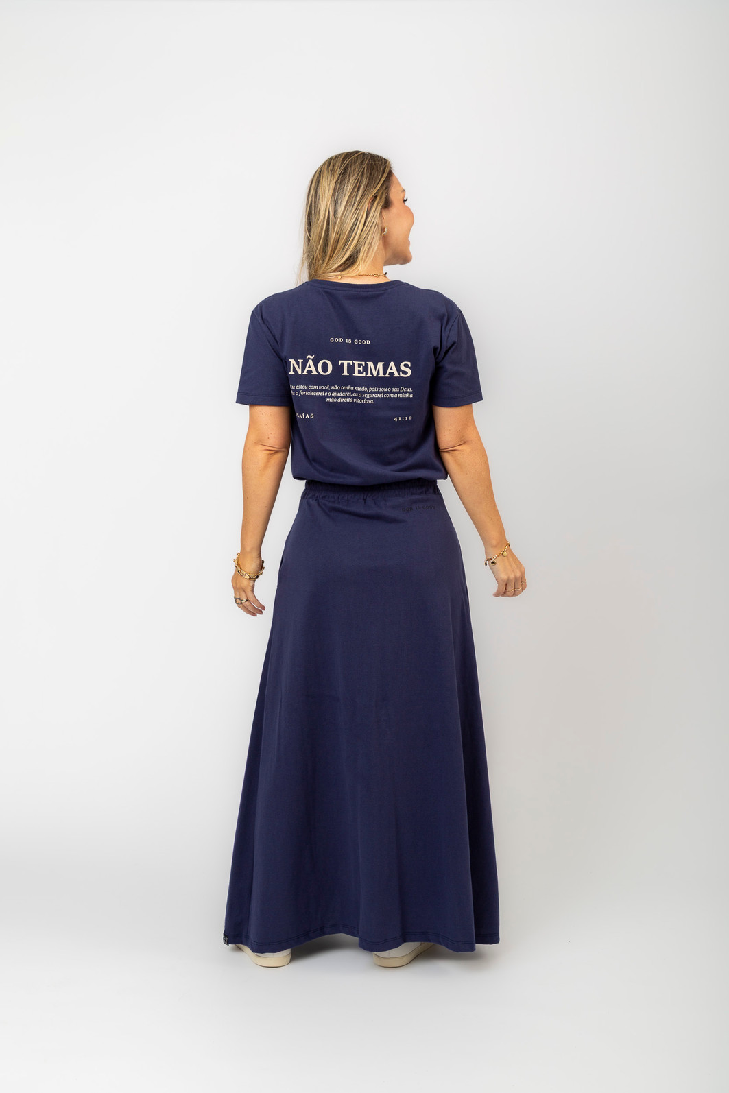 T-SHIRT NÃO TEMAS OVERSIZED MARINHO