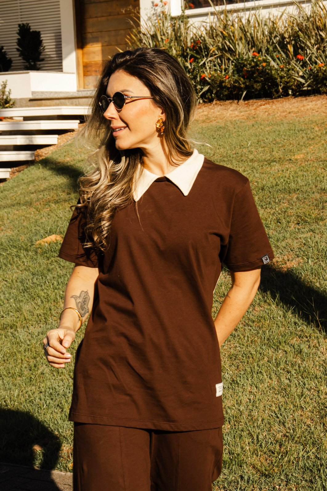 T-SHIRT OVERSIZED COM GOLA NOVA VIDA T-SHIRT OVERSIZED COM GOLA NOVA VIDA