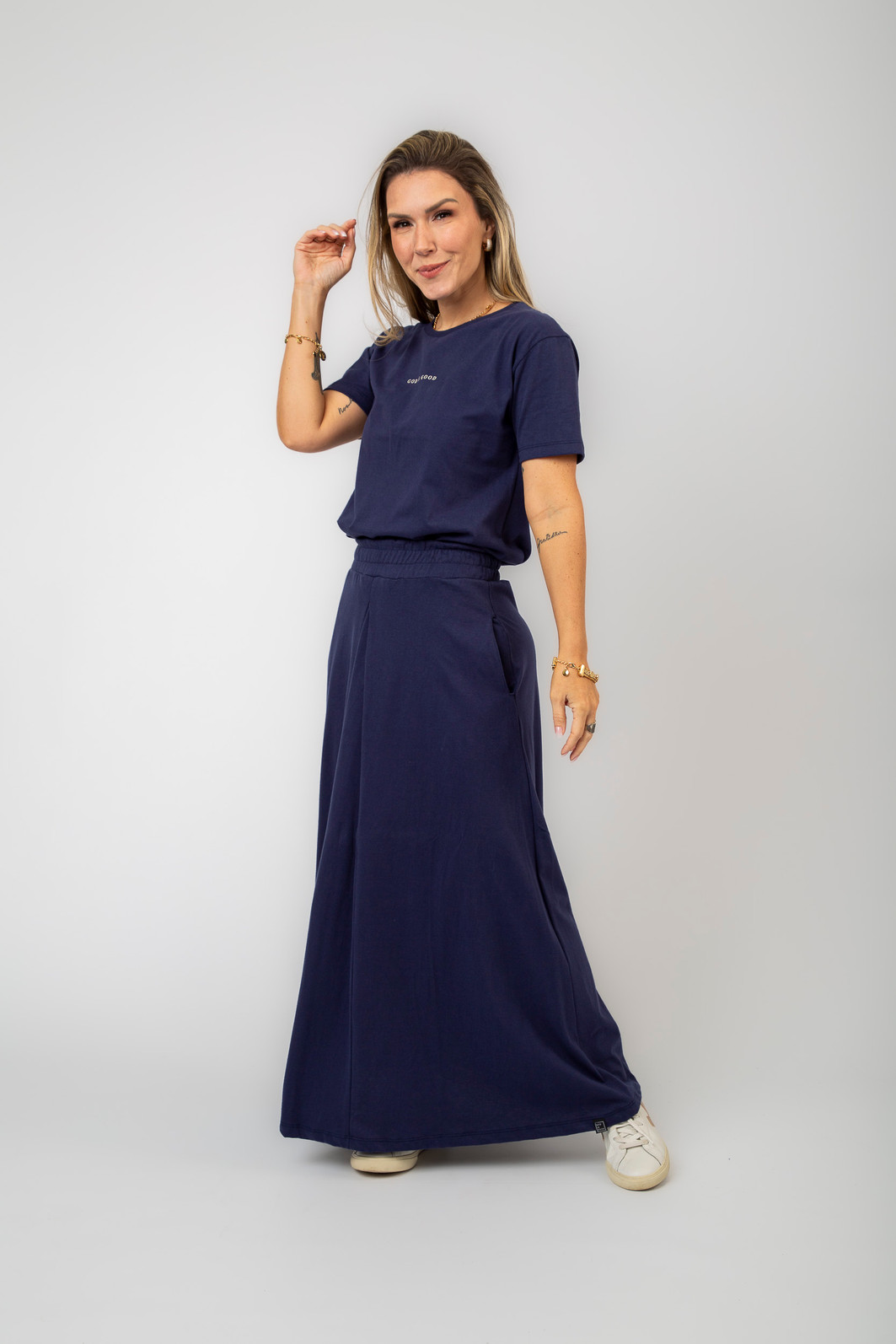 T-SHIRT NÃO TEMAS OVERSIZED MARINHO