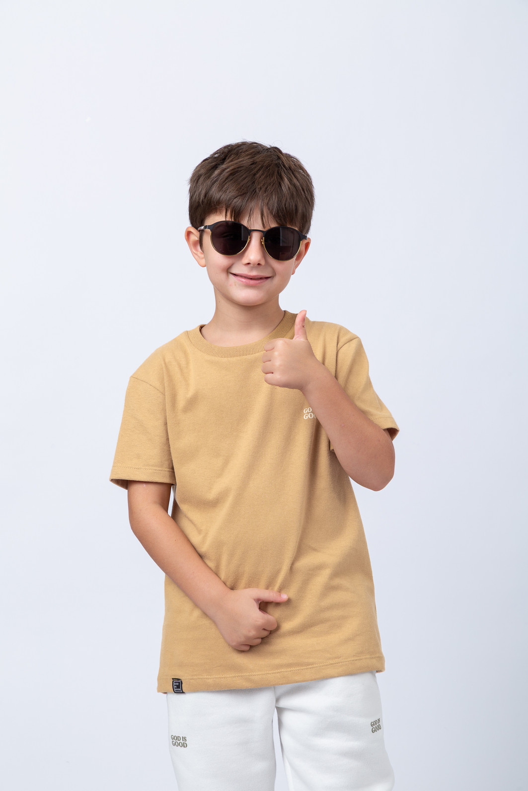 CAMISETA INFANTIL ALL THE TIME BEGE CAMISETA INFANTIL ALL THE TIME BEGE