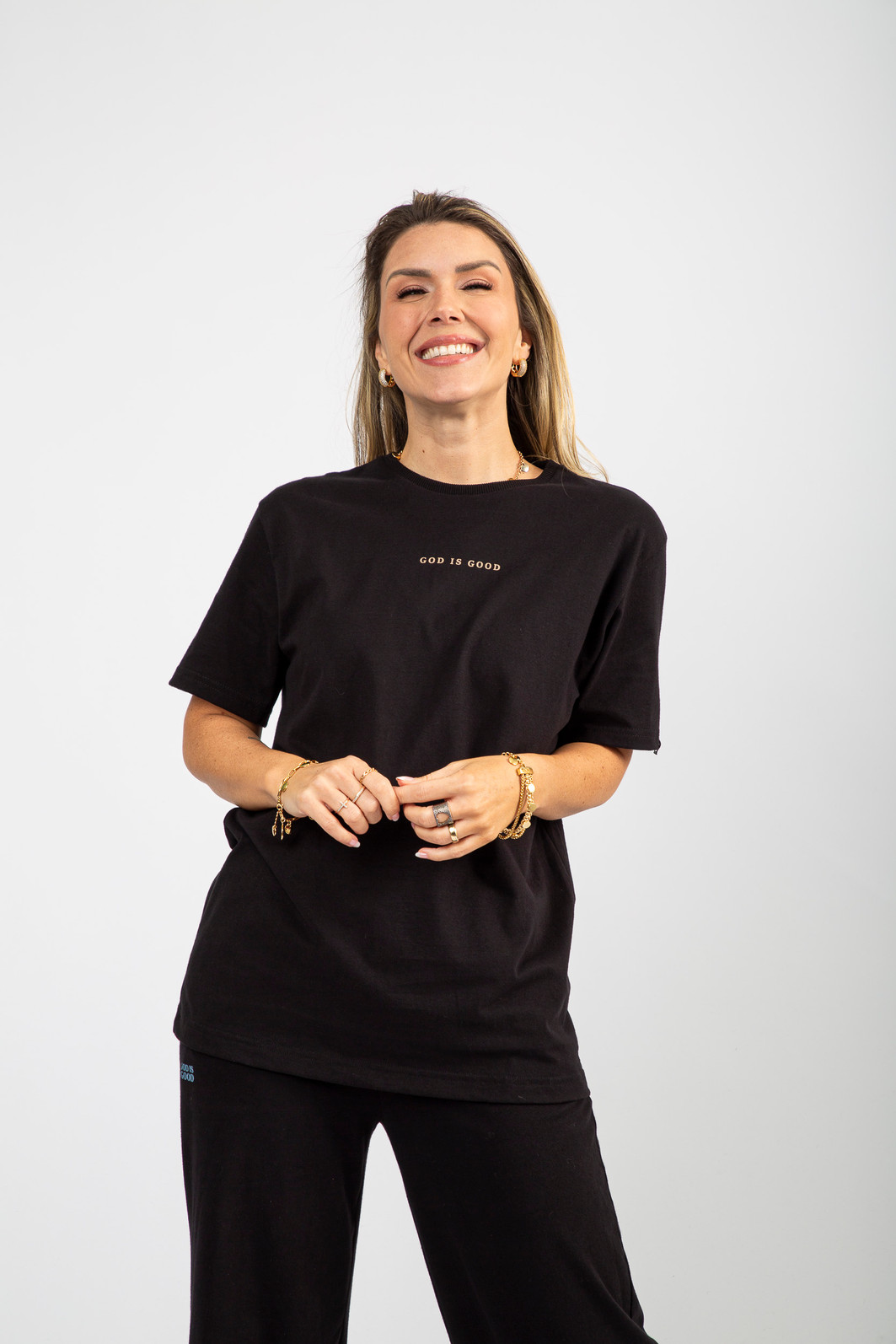 T-SHIRT NÃO TEMAS OVERSIZED PRETA