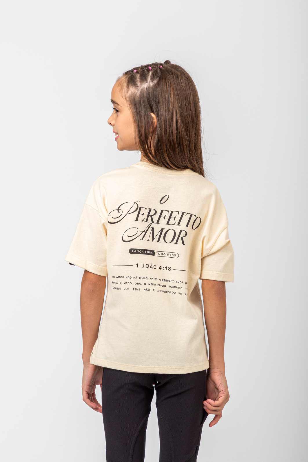 CAMISETA INFANTIL PERFEITO AMOR OFF WHITE CAMISETA INFANTIL PERFEITO AMOR OFF WHITE