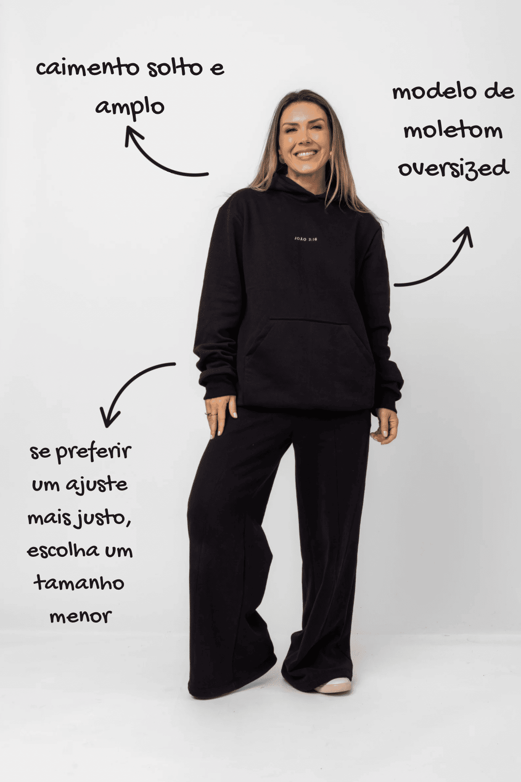 CASACO MOLETOM OVERSIZED JOAO 3:16 CASACO MOLETOM OVERSIZED JOAO 3:16