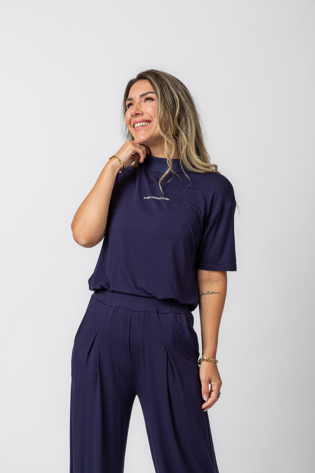 TRIO ESSENCIAL MARINHO - KIMONO + CALÇA + BLUSA ECLESIASTE TRIO ESSENCIAL MARINHO - KIMONO + CALÇA + BLUSA ECLESIASTE