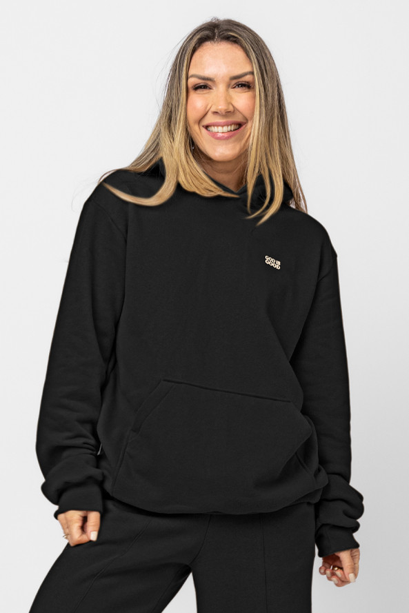 CASACO MOLETOM OVERSIZED ALL THE TIME PRETO