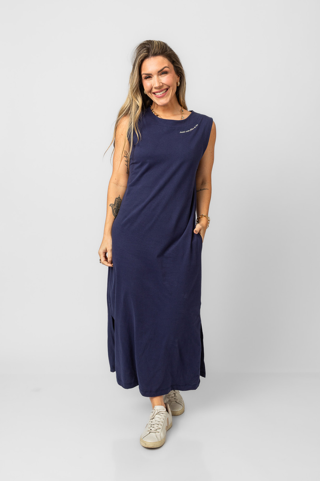 VESTIDO FILHOS DA LUZ MARINHO VESTIDO FILHOS DA LUZ MARINHO