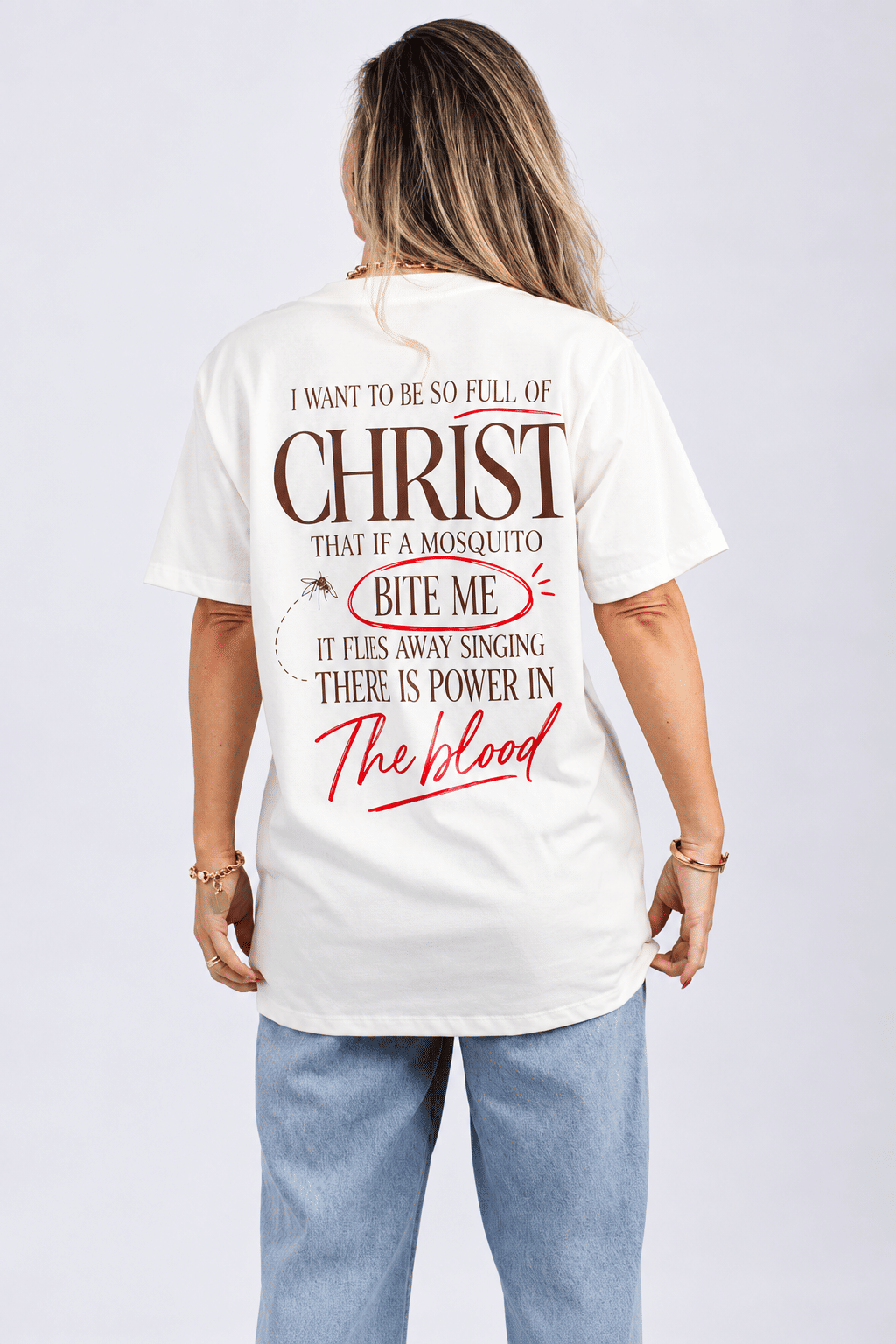 T-SHIRT OVERSIZED THE BLOOD BRANCA T-SHIRT OVERSIZED THE BLOOD BRANCA