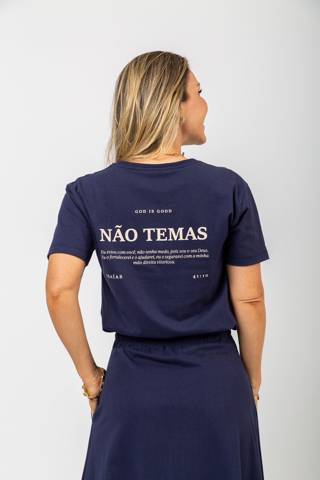 T-SHIRT NÃO TEMAS OVERSIZED MARINHO