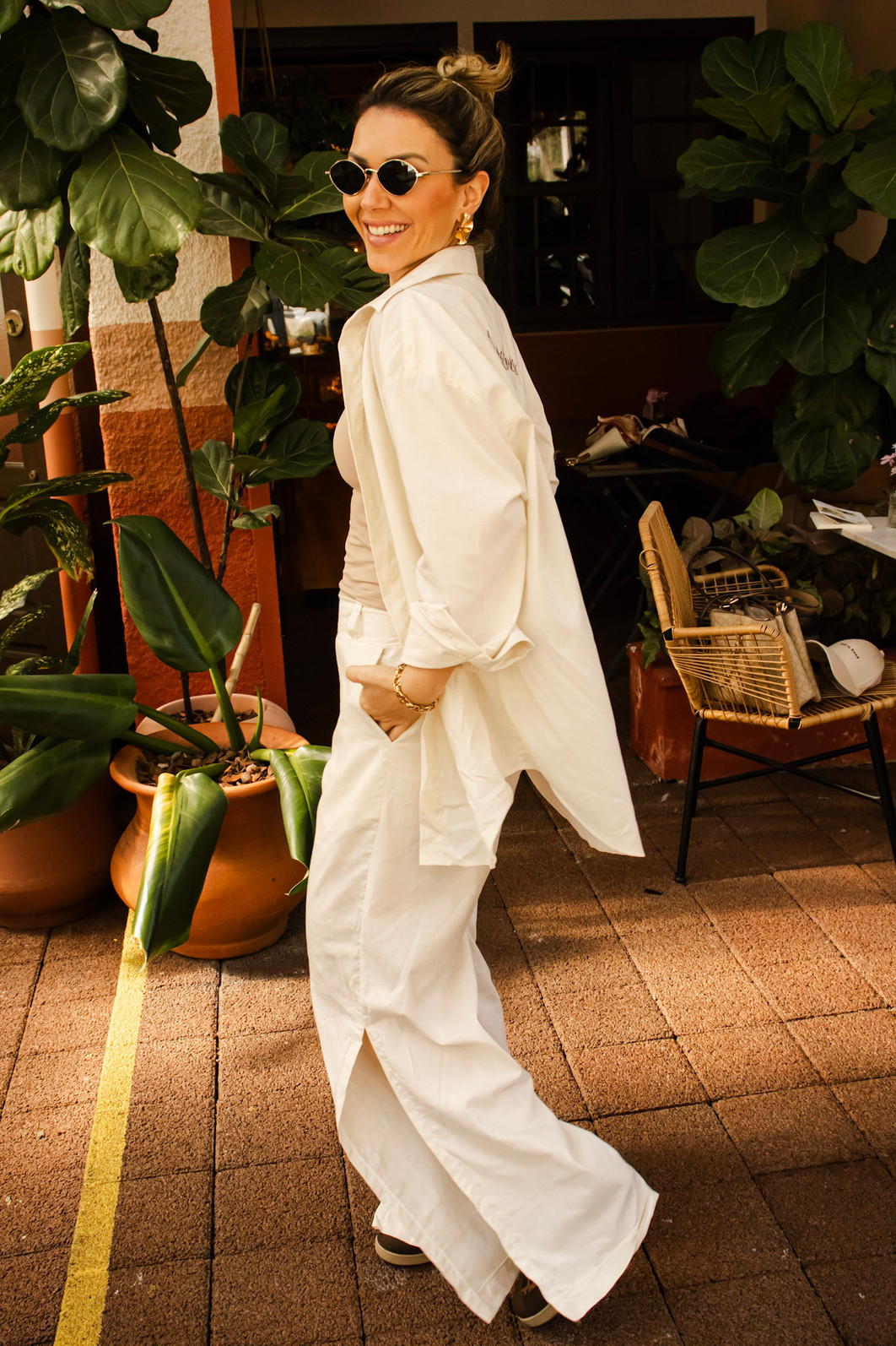 CALÇA WIDE LEG LINHO CLÁSSICA CALÇA WIDE LEG LINHO CLÁSSICA