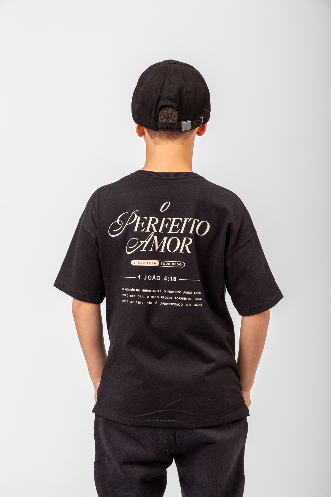 CAMISETA INFANTIL PERFEITO AMOR PRETA CAMISETA INFANTIL PERFEITO AMOR PRETA