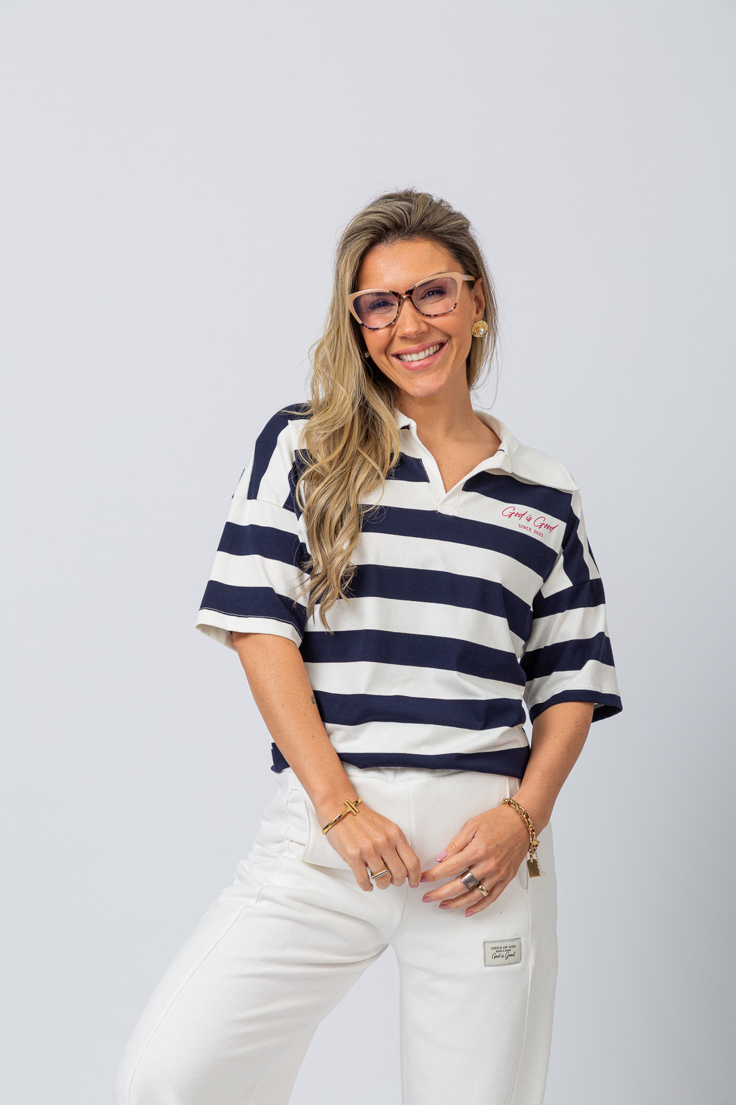 BLUSA POLO LISTRADA GOD IS GOOD BLUSA POLO LISTRADA GOD IS GOOD