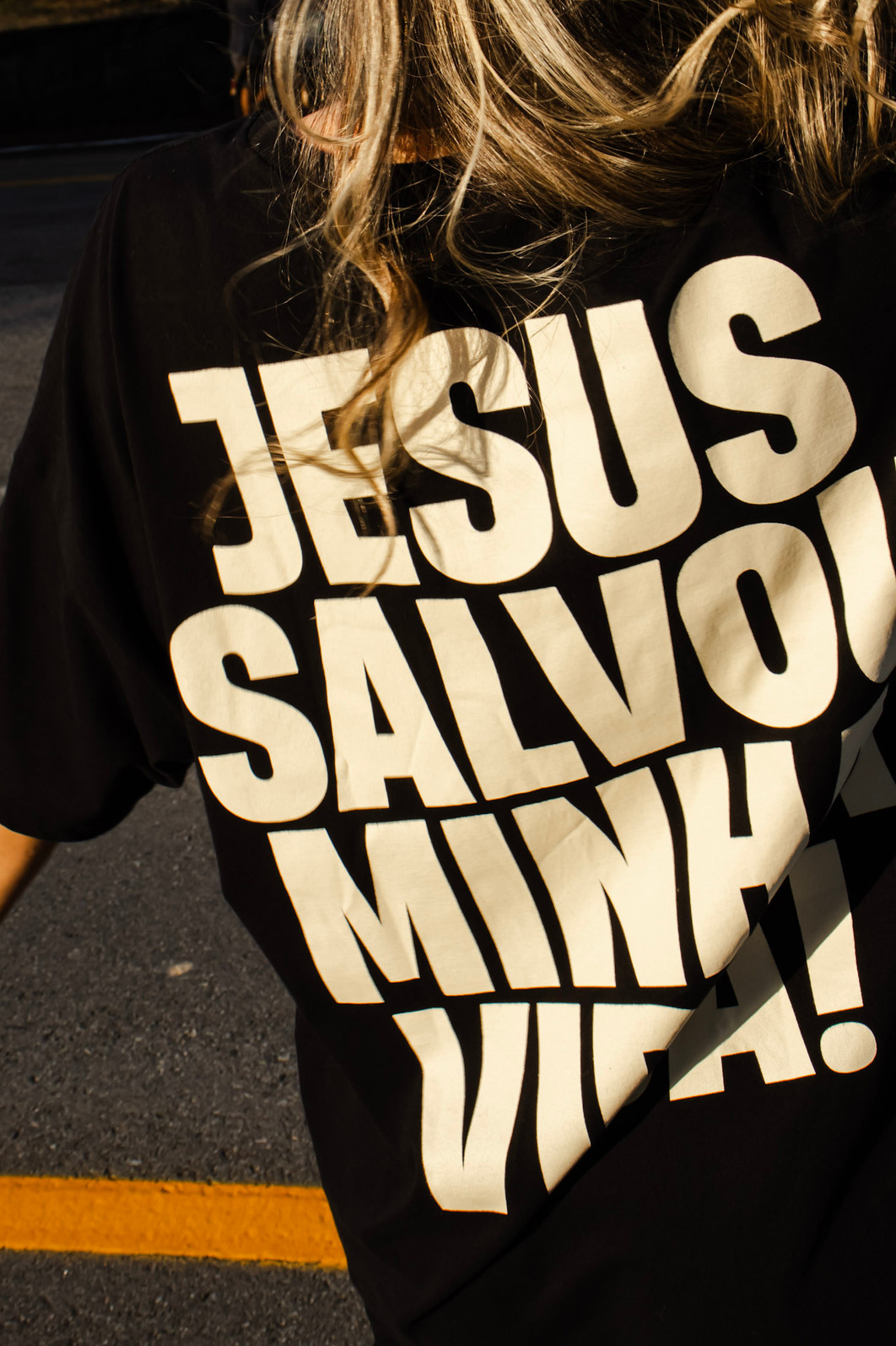 T-SHIRT MAXI OVERSIZED JESUS SALVOU A MINHA VIDA