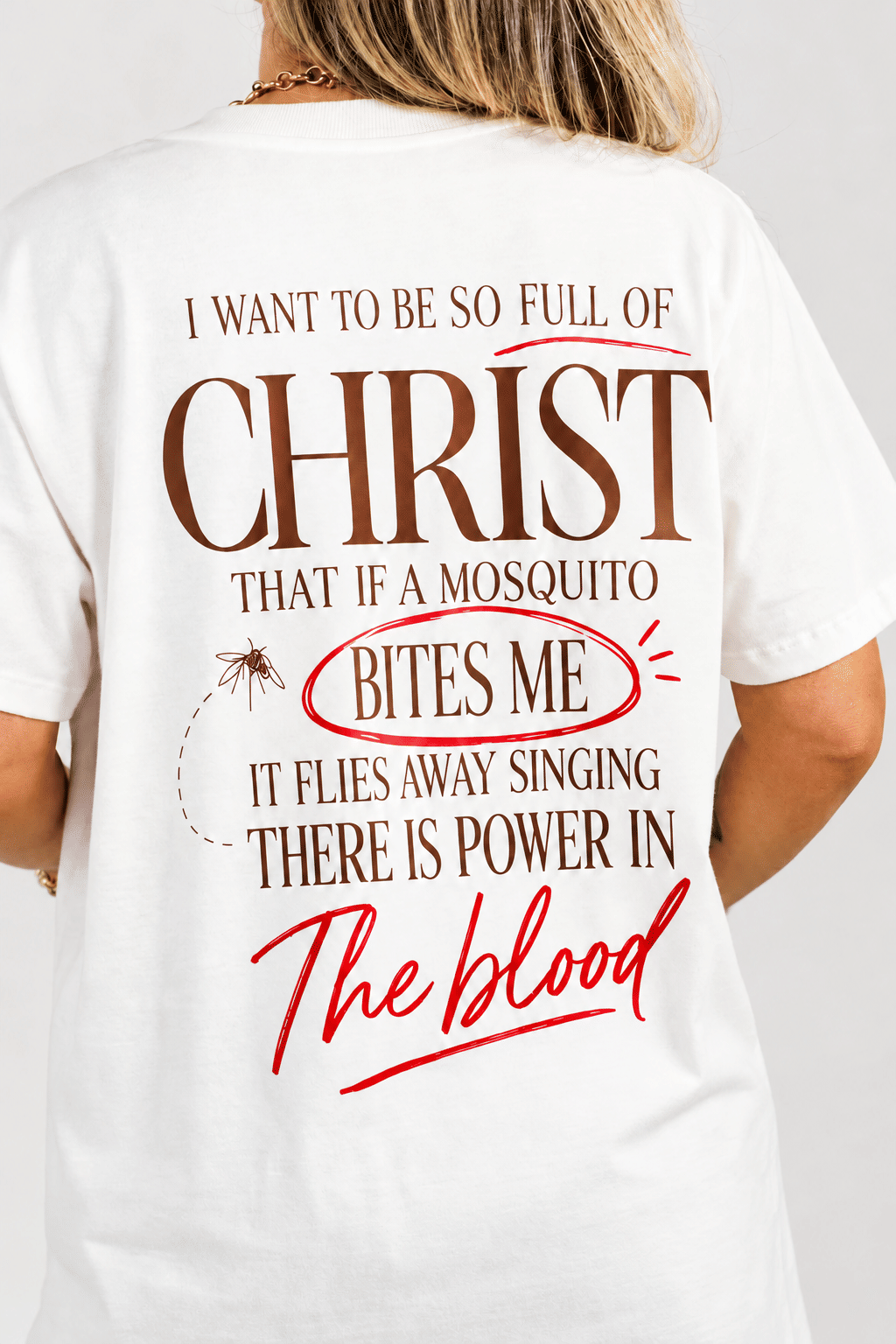 T-SHIRT OVERSIZED THE BLOOD BRANCA T-SHIRT OVERSIZED THE BLOOD BRANCA