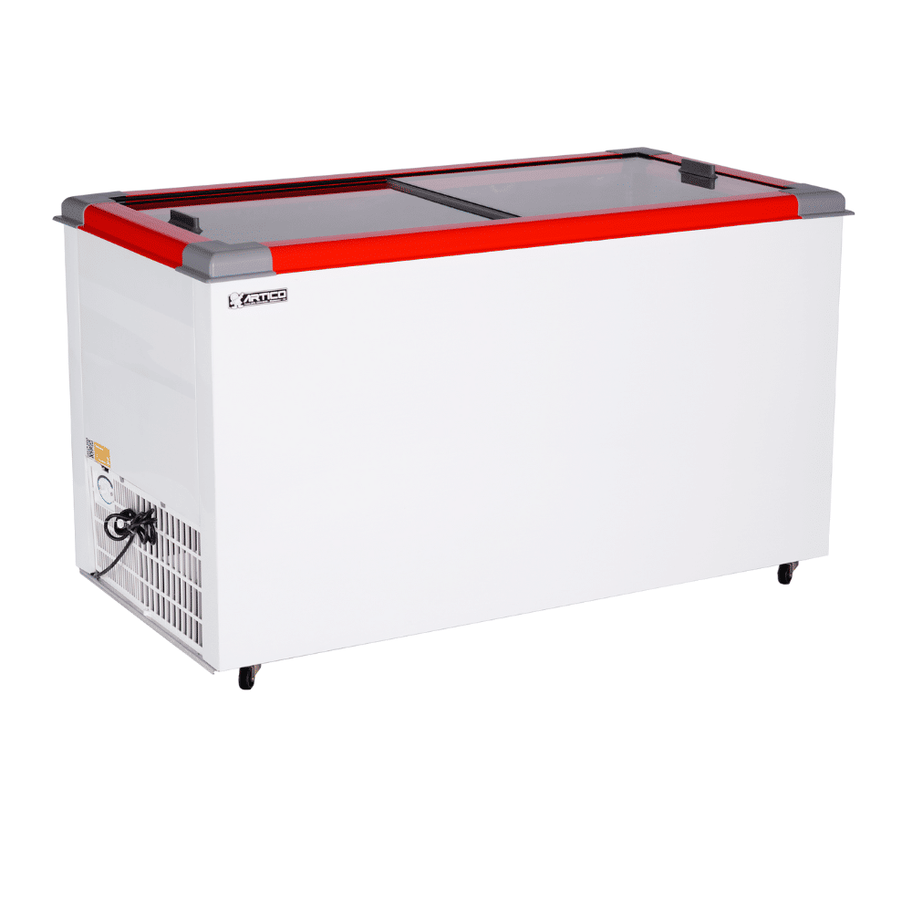 CONGELADOR FREEZER EXPOSITOR VITRINE ECO 450 .E. VERMELHO CAP EQUIV 430 LT