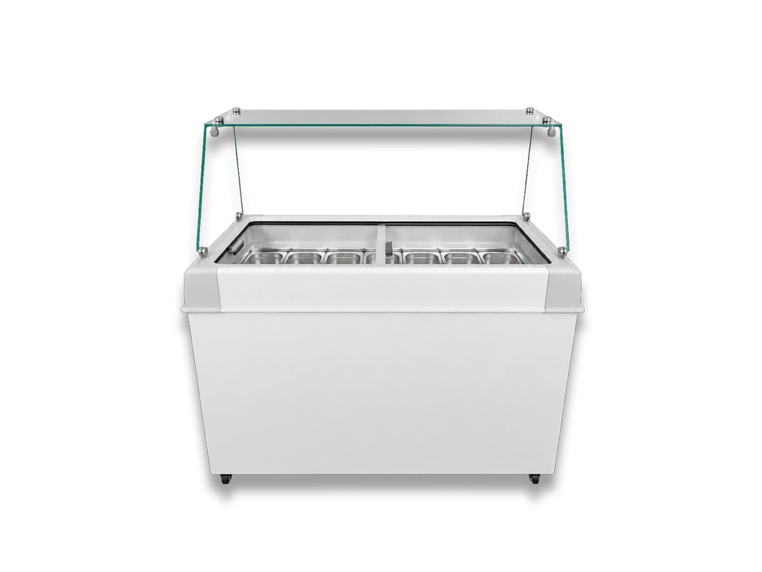 VITRINE EXPOSITORA GELATO NEW SLIM 450 BRANCO – 460 LITROS BIVOLT