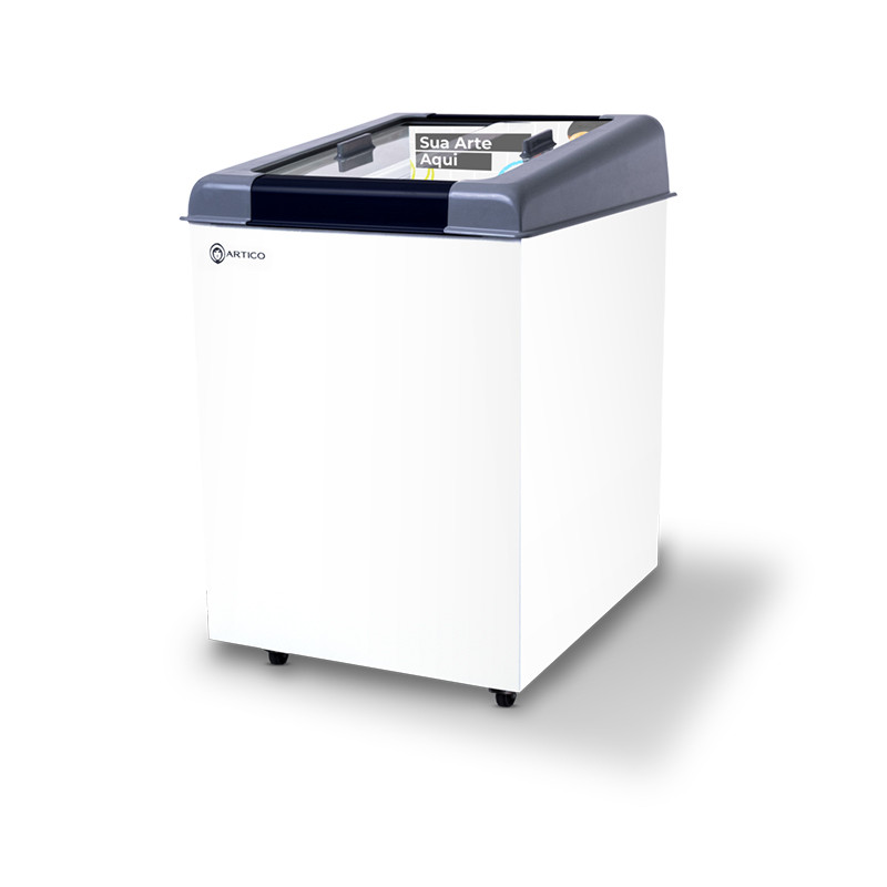 CONGELADOR FREEZER EXPOSITOR VITRINE NEW SLIM 150 BIVOLT VCC PRETO CAP EQUIV 120 LT