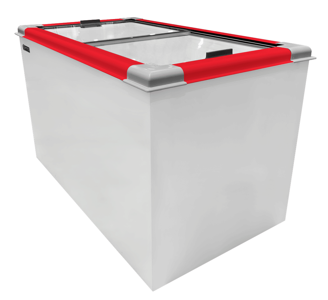 CONGELADOR FREEZER EXPOSITOR VITRINE ECO 450 .E. VERMELHO CAP EQUIV 430 LT