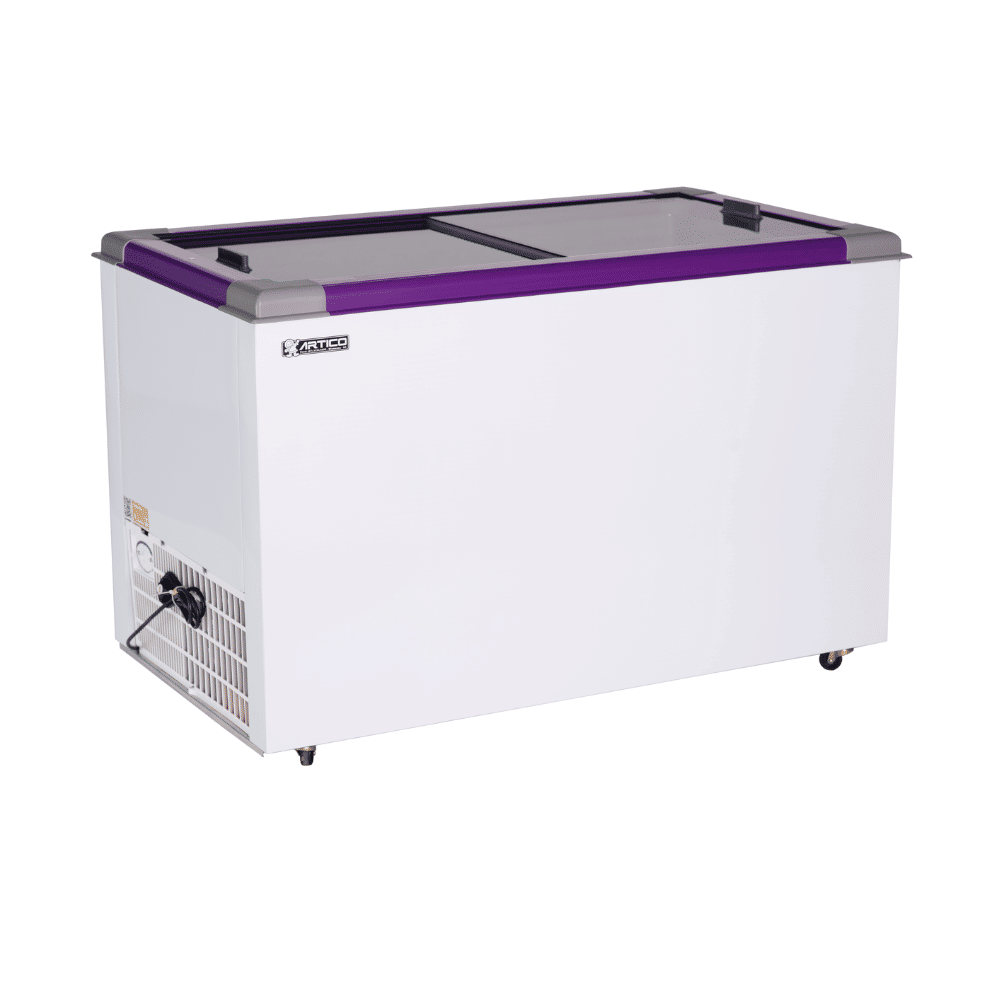 CONGELADOR FREEZER EXPOSITOR VITRINE ECO 350 .E. PURPURA CAP EQUIV 380 LT