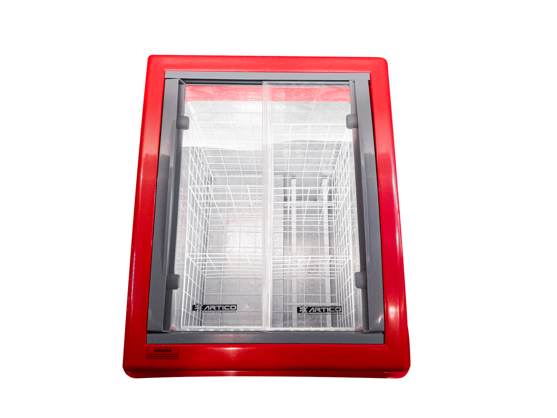 CONGELADOR FREEZER EXPOSITOR VITRINE SHOW SC 124 VERMELHO CAP EQUIV 120 LT